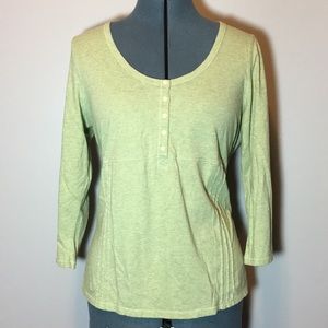 Nautica Henley shirt with decorate stitching/seams